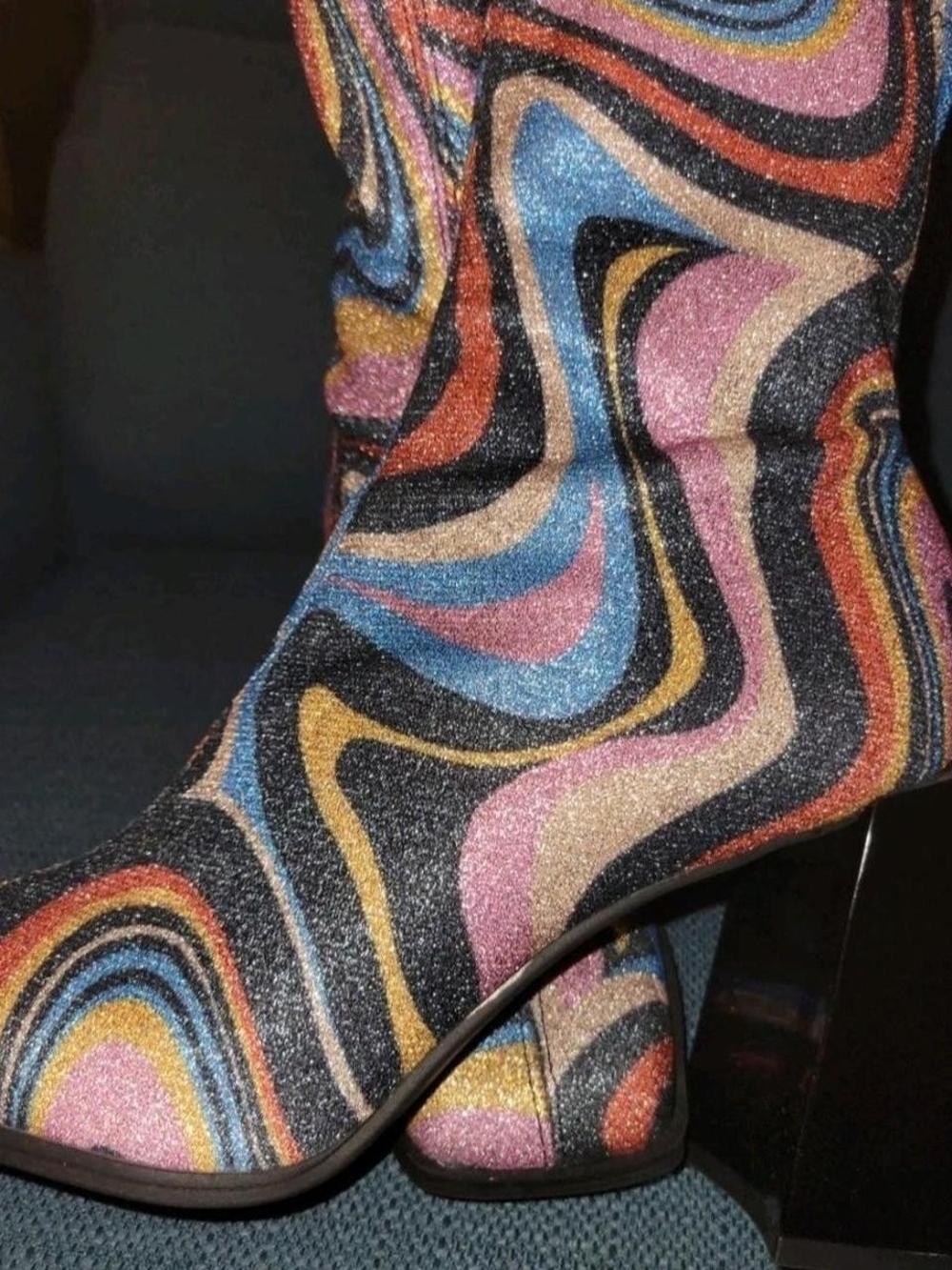 Gianni Bini Multi-Color Swirl Ankle Boots - Picture 3 of 6
